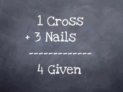 Pic.1 Cross+3 Nails=4 Given