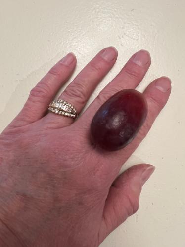 A Large Grape On My Hand For Comparrison