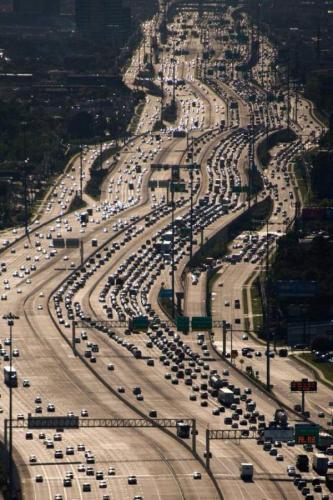 The Katy Freeway in Houston, Texas, spans across 26 lanes making it the world's widest.