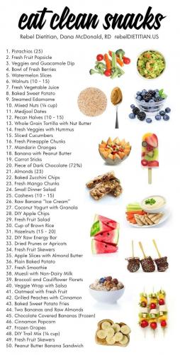 CLEAN SNACK LIST