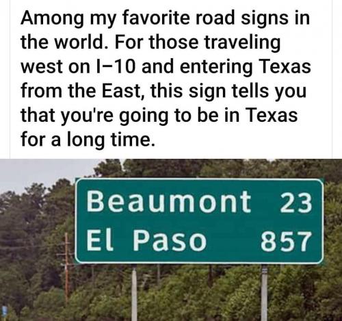 Distance Across Texas